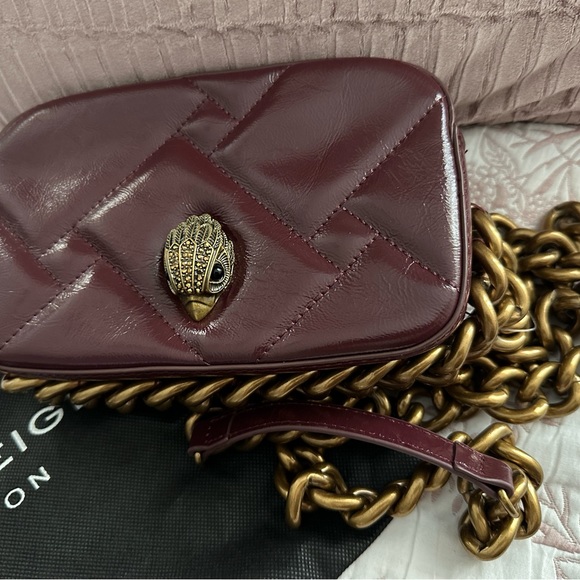 Kurt Geiger London Kensington Small Chain Camera Bag Wine - Picture 11 of 11